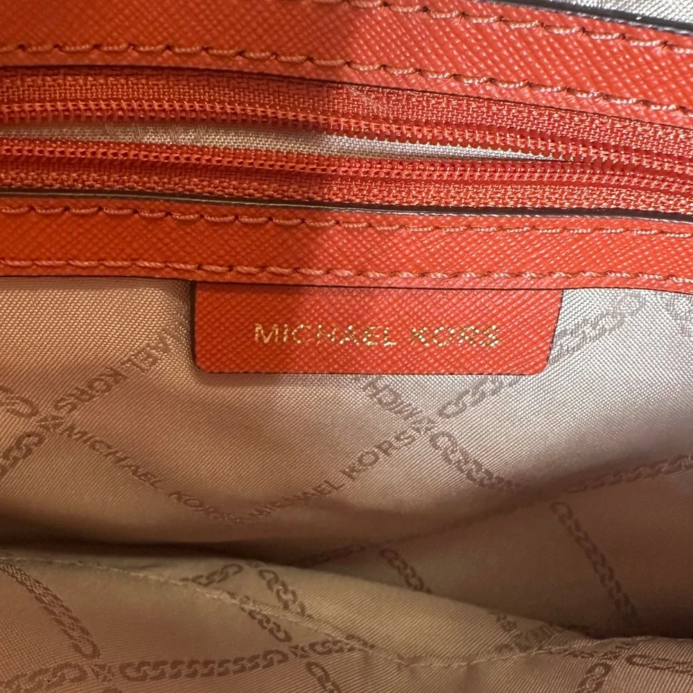 Jet Set Large Nylon Gabardine Messenger Bag Deep‎ Orange Crossbody 32H9GT9C3C